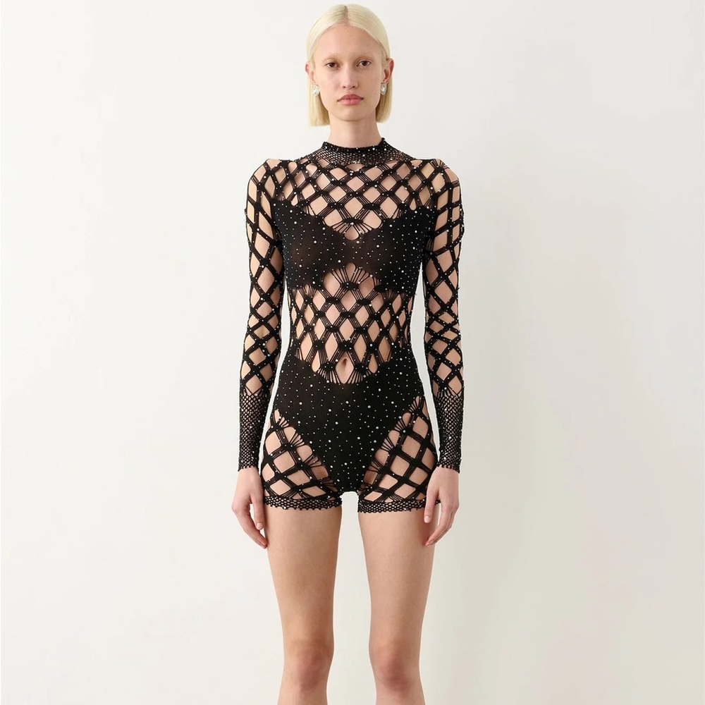 NWT Poster Girl Dollar Playsuit in Black